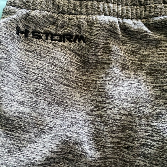 Under Armour Gray Track Pants with Elastic Waistband and Drawstring - Picture 4 of 7